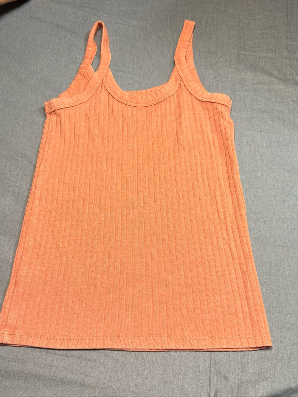 aerie Ribbed Tank in Coral Peach - Picture 4 of 6